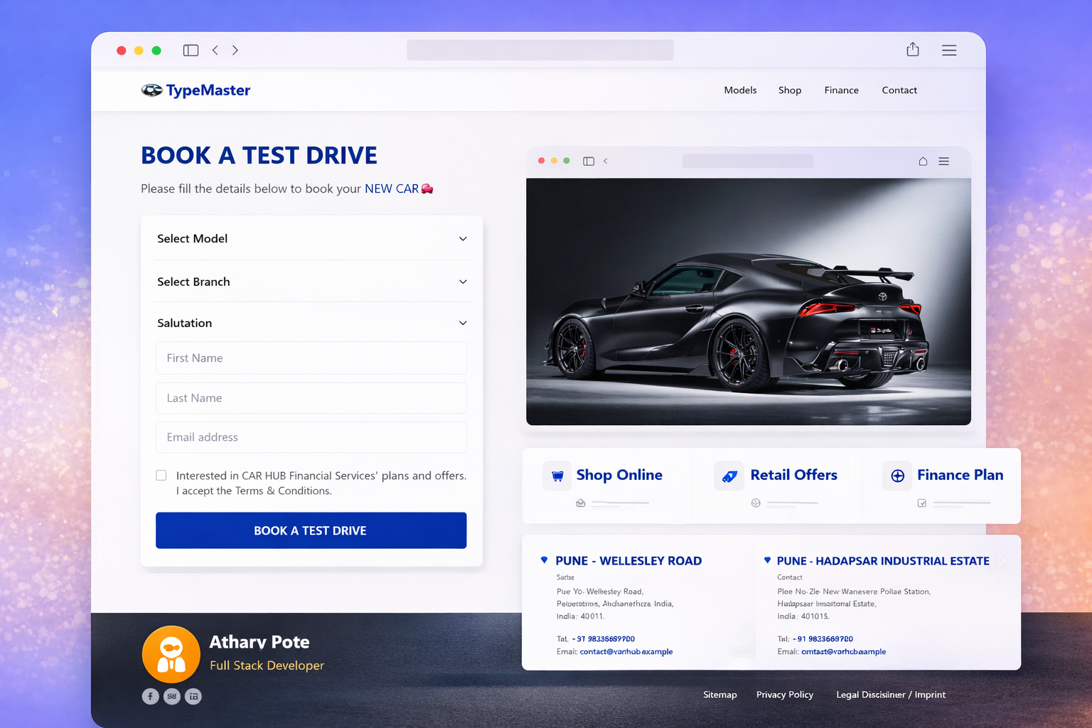 Car Hub Project Screenshot